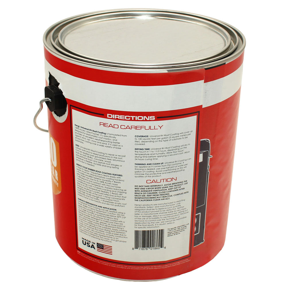 (1) Gallon Rubber Roof Coating - For Durable Protection