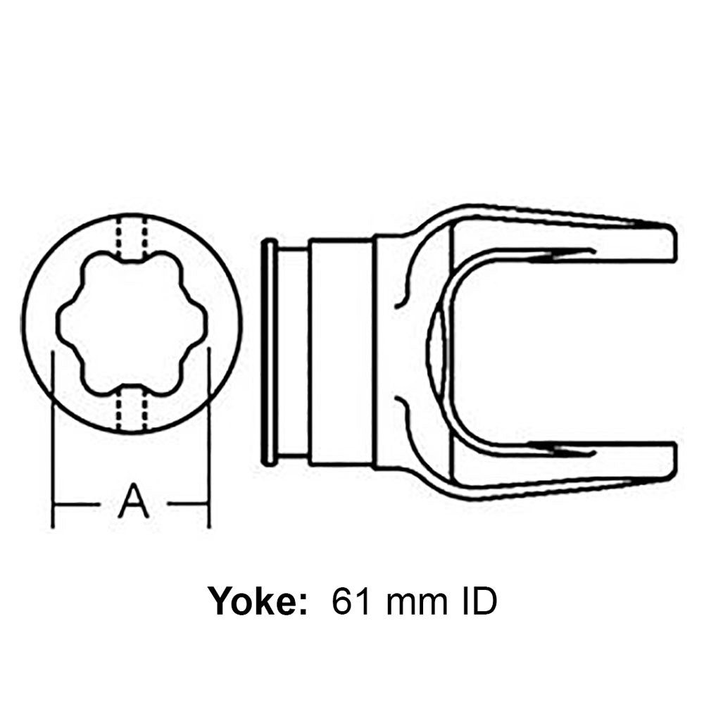 437920 W097140 Inboard Yoke Used w/ S5 Profile Tubing for Amadas Peanut Combines