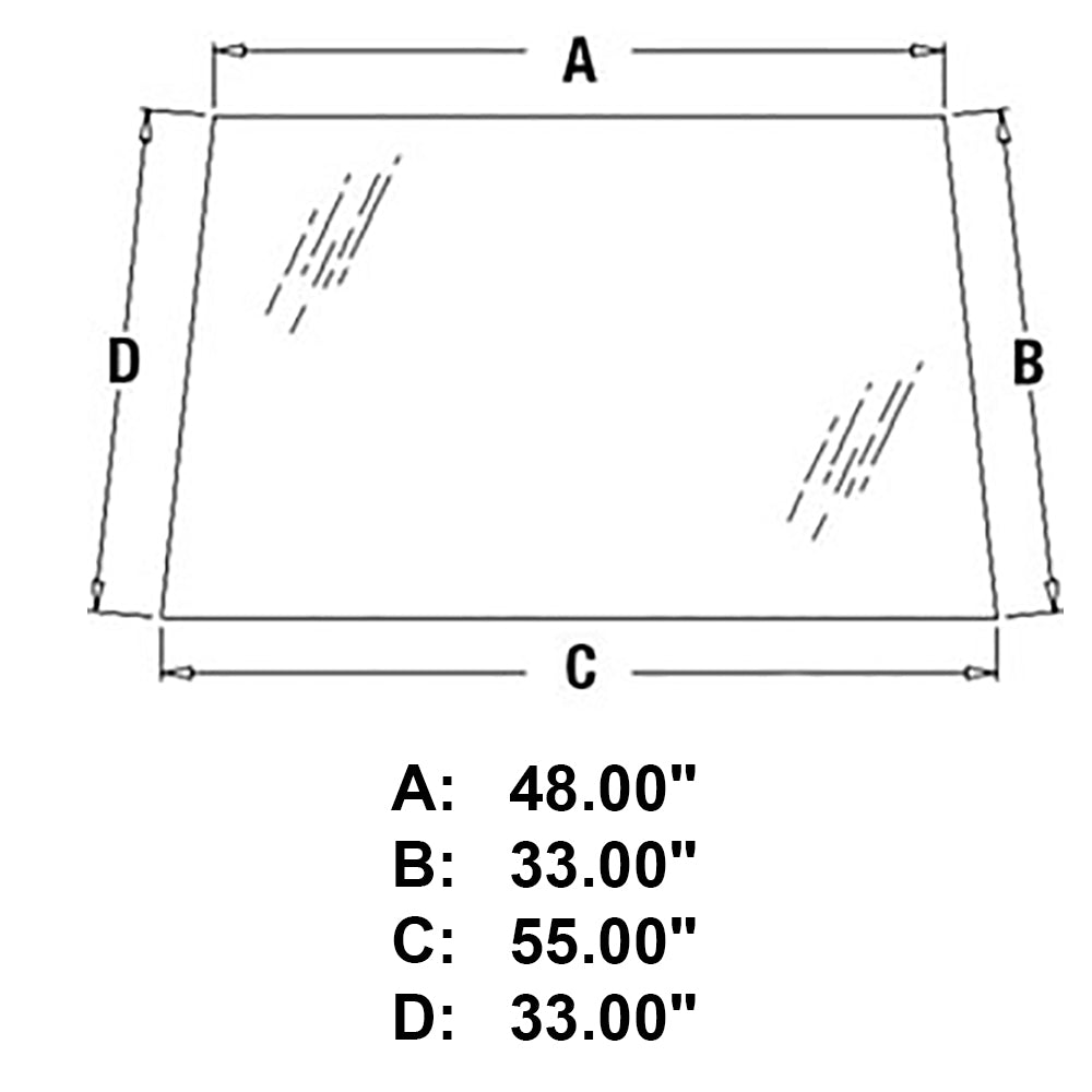 Upper Windshield Glass Fits 580M 580M SERIES 2 580SM 580SM PLUS SERIES 2 580SM