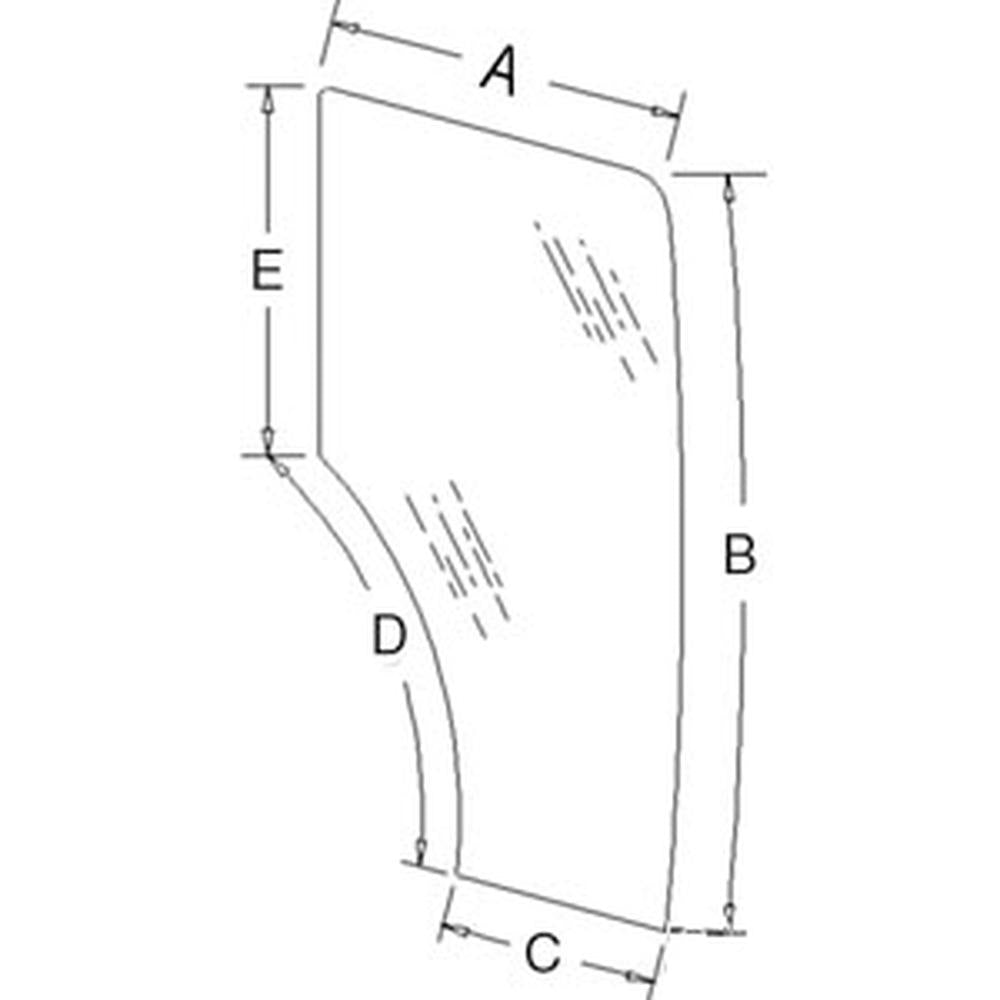 44910452 Cab Glass Right Hand Door Fits Case IH JX1060C Fits Ford Fits New Holla