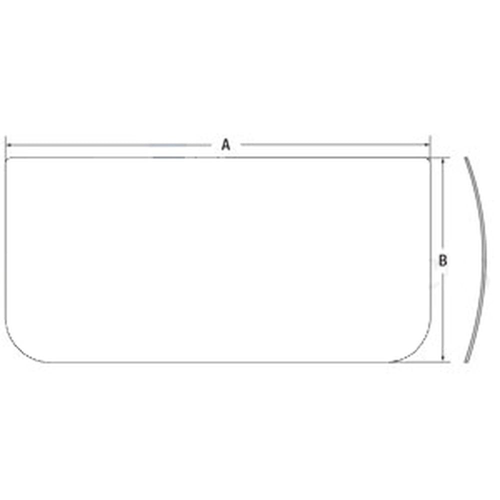 Front Lower Cab Glass Window fits Hitachi Excavator 4602563R