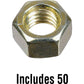 462-25000-50-JN J&N Electrical Products Nut, Hex