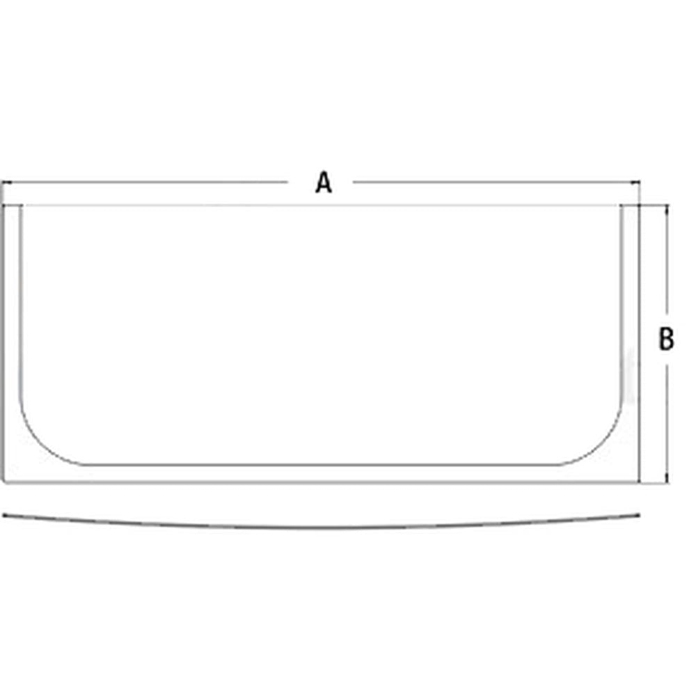 Front Lower Windshield Glass Fits John Deere Replaces 4651654