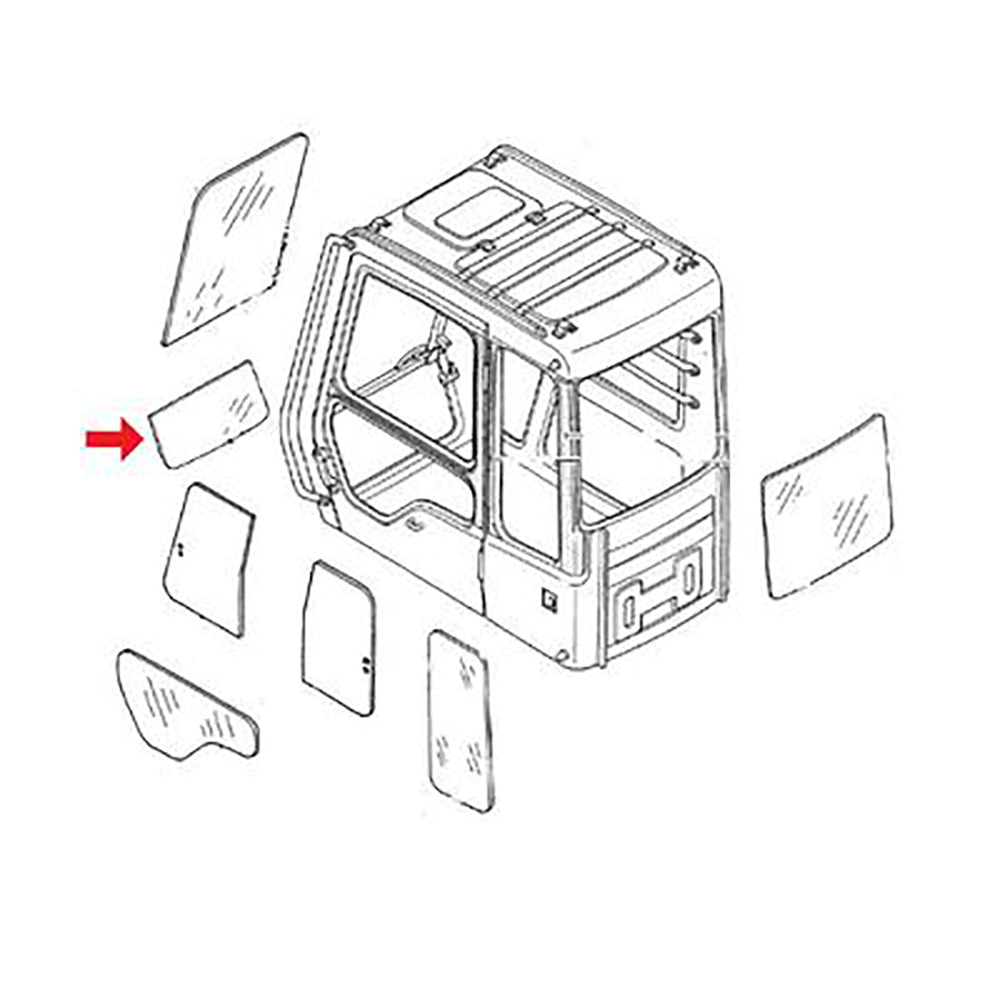 Front Lower Windshield Glass Fits John Deere Replaces 4651654