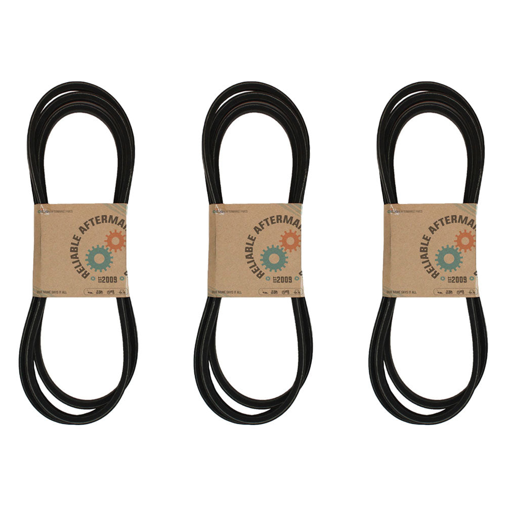 Set of (3) Blade Drive Belts Fits Scag Sabre Tooth Tiger 61-inch SMST61 SMST61A