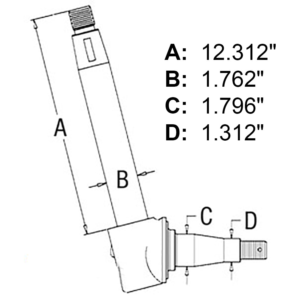505644M93 New RH / LH Spindle Fits Massey Ferguson 2500 50A 50