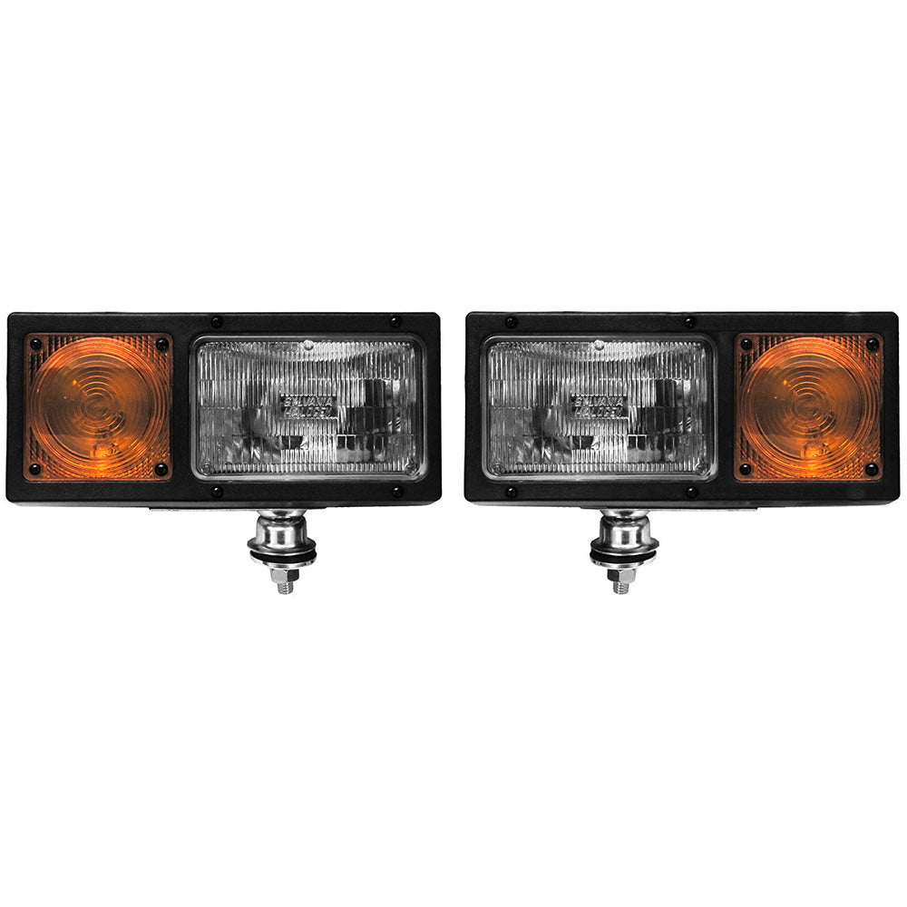 505K New Incandescent Head Light and Turn Signal Kit for Snow Plows Rectangular