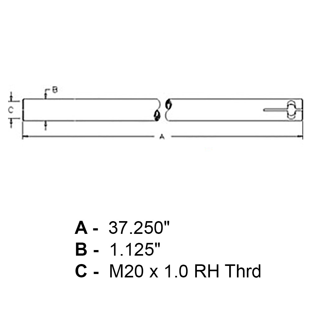 5166076 Fits Ford New Holland Tie Rod Tube TN55 TN55D TN60A TN60DA TN65