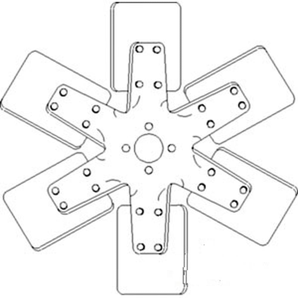 Cooling Fan - 6 Blade Fits Massey Ferguson 255 265 175 521269M1