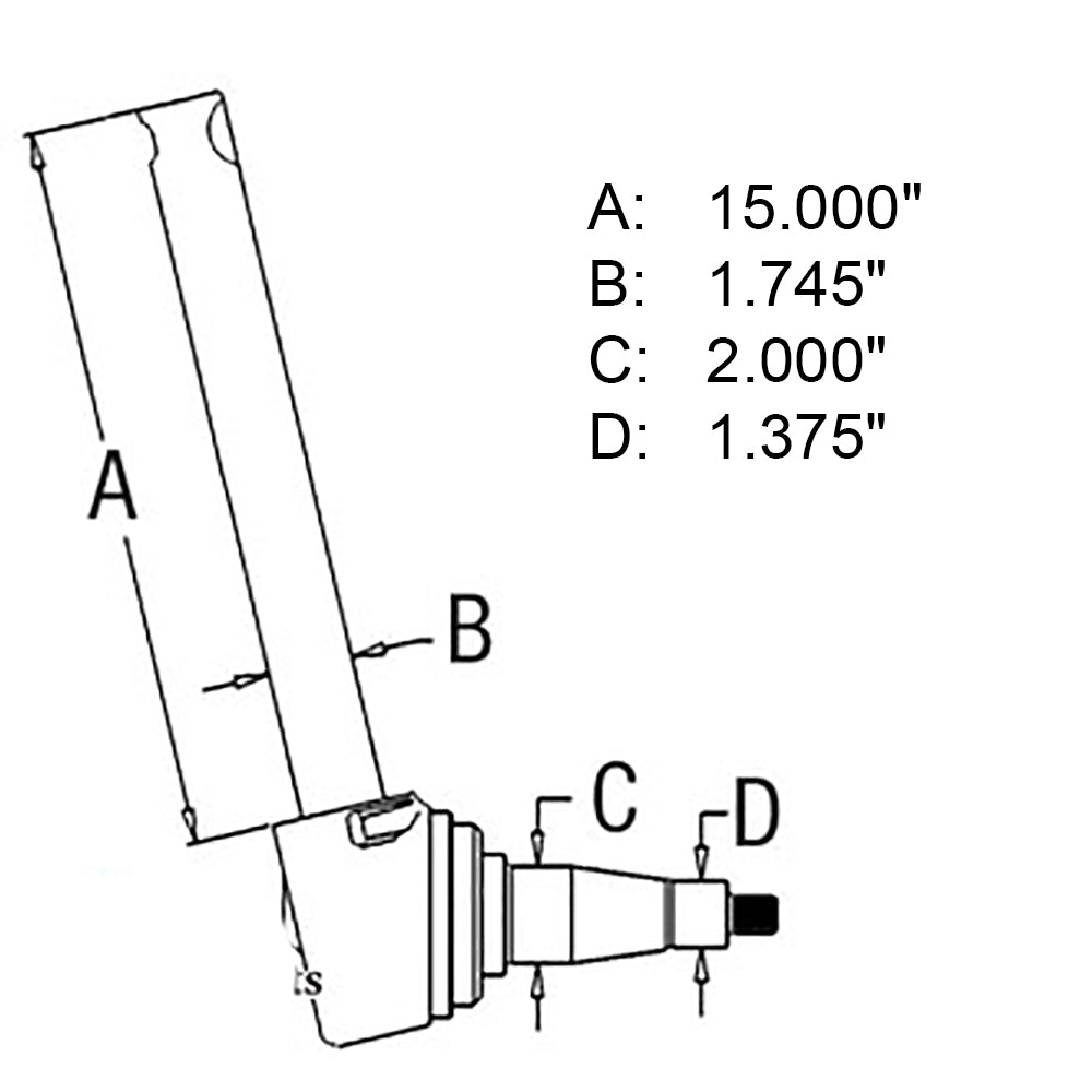 522546M91 LH Tractor Spindle Fits Massey Ferguson 1100 1105 1130 1135 1150 1155