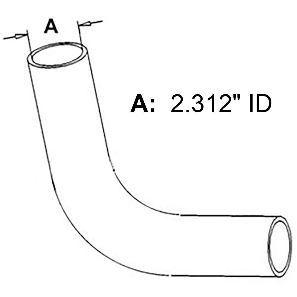 527775M1 New Bottom Radiator Hose Fits Massey Ferguson MF Tractor 1155 2.312" ID
