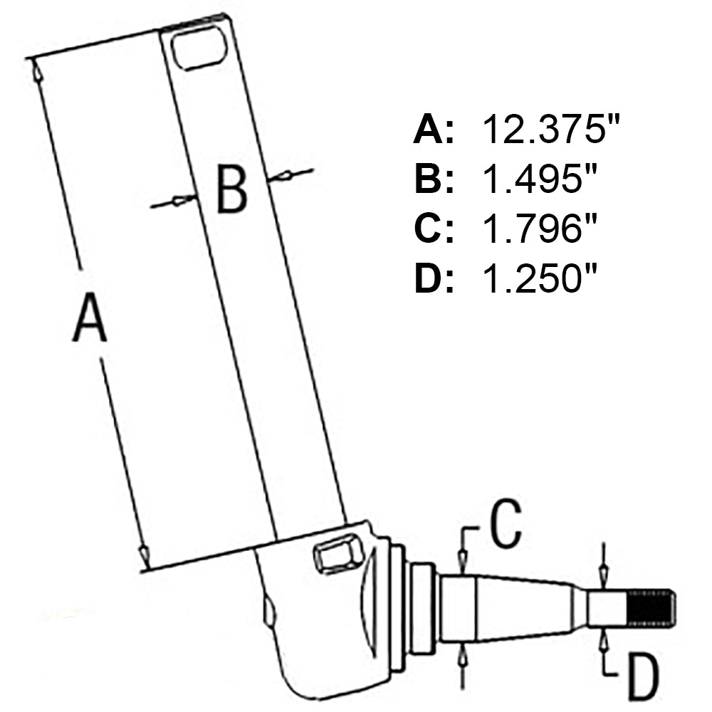 Universal Spindle Fits 165 175 255 265 275 532966M92 532966M92-A