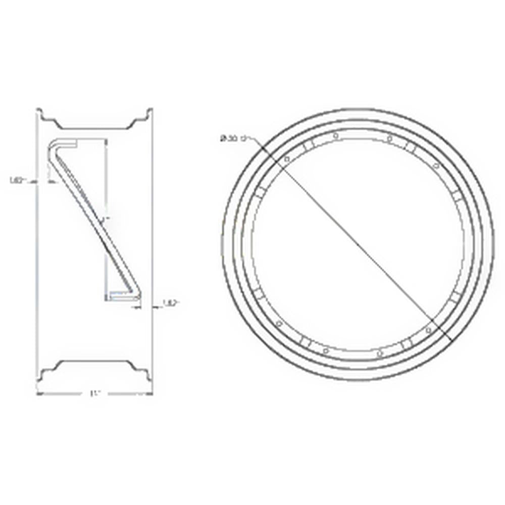 535452M91 10" x 28" Power Adjust Wheel Rim Fits Massey Ferguson 135 150 165 230