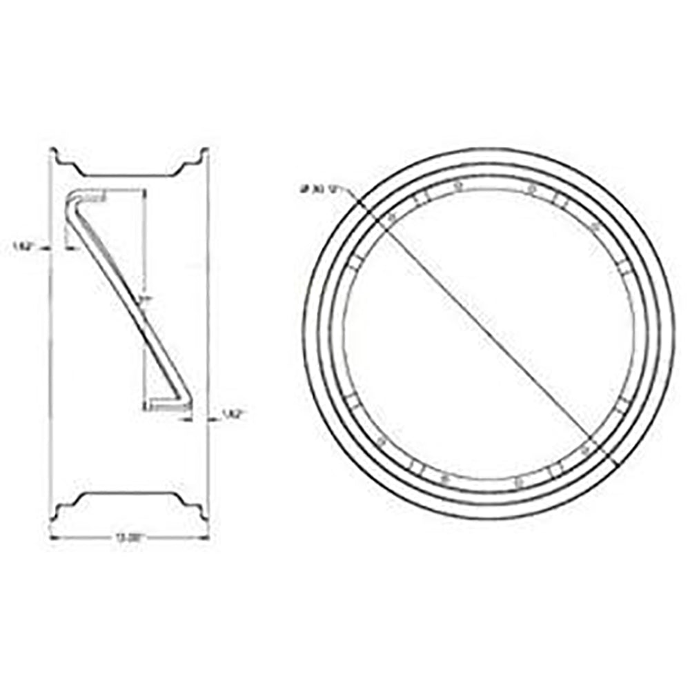 535452M91 10" x 28" Power Adjust Wheel Rim Fits Massey Ferguson 135 150 165 230