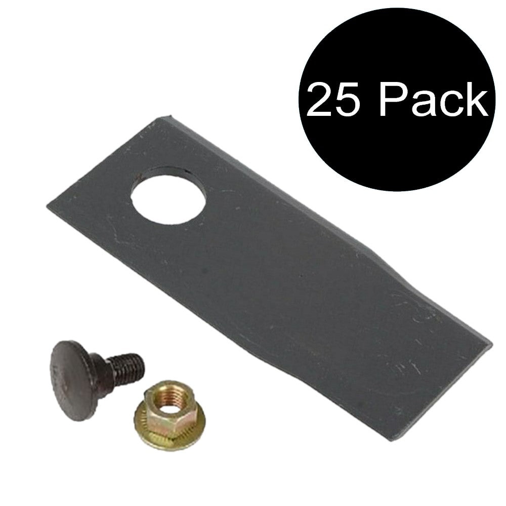 25 RH Disc Mower Blades (55903310K)  Bolts & Nuts for Gehl 2345 2365 2412 DC2345