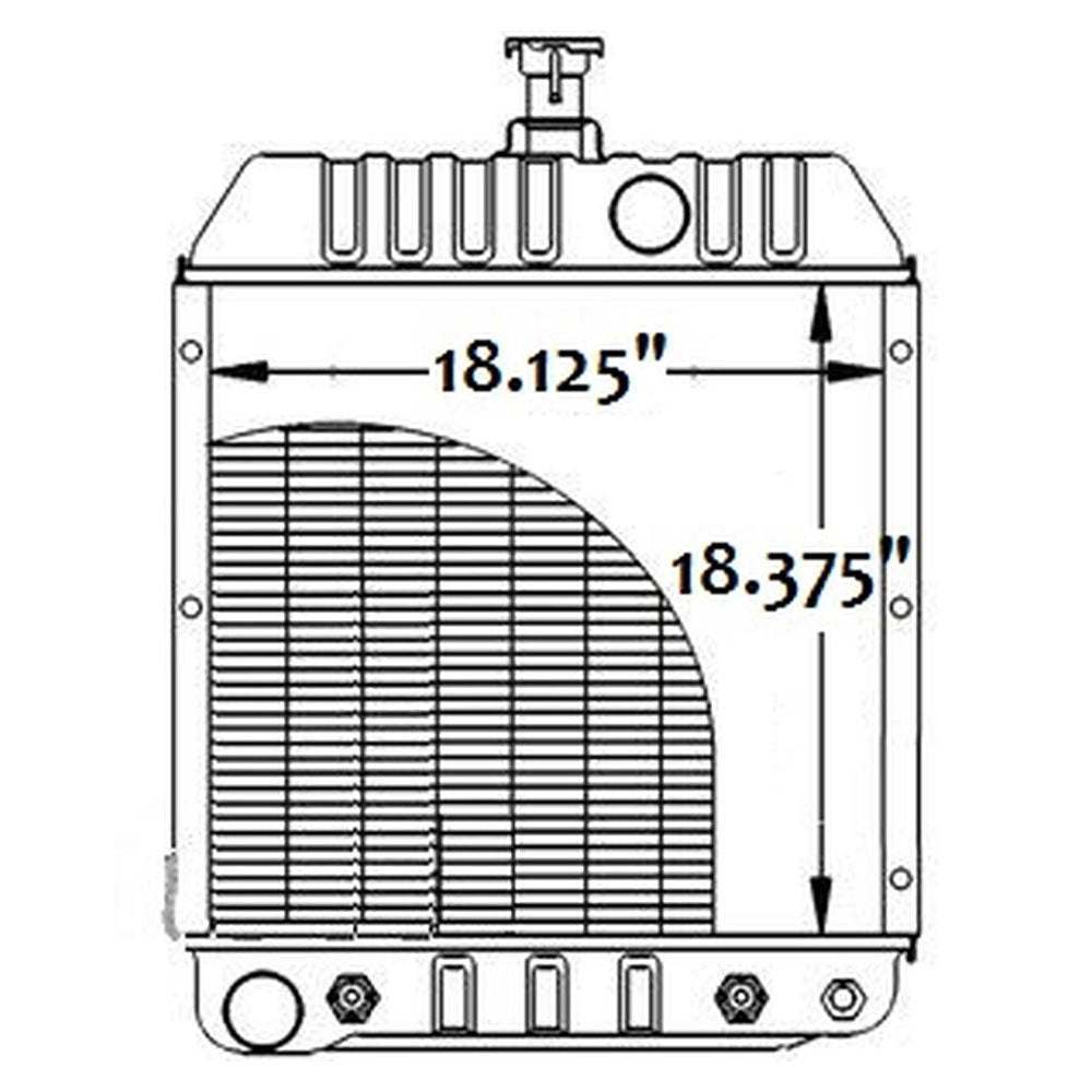 579339M91 Fits Massey Ferguson Tractor Radiator 285 with Oil Cooler