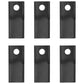 Set of (6) Disc Mower Blades - Left Hand Fits Case IH Models: 306 307 308