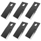 Set of (6) Disc Mower Blades - Left Hand Fits Case IH Models: 306 307 308