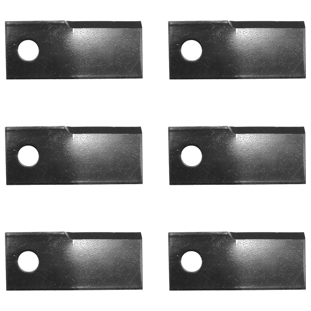 Set of (6) Disc Mower Blades - Left Hand Fits Case IH Models: 306 307 308
