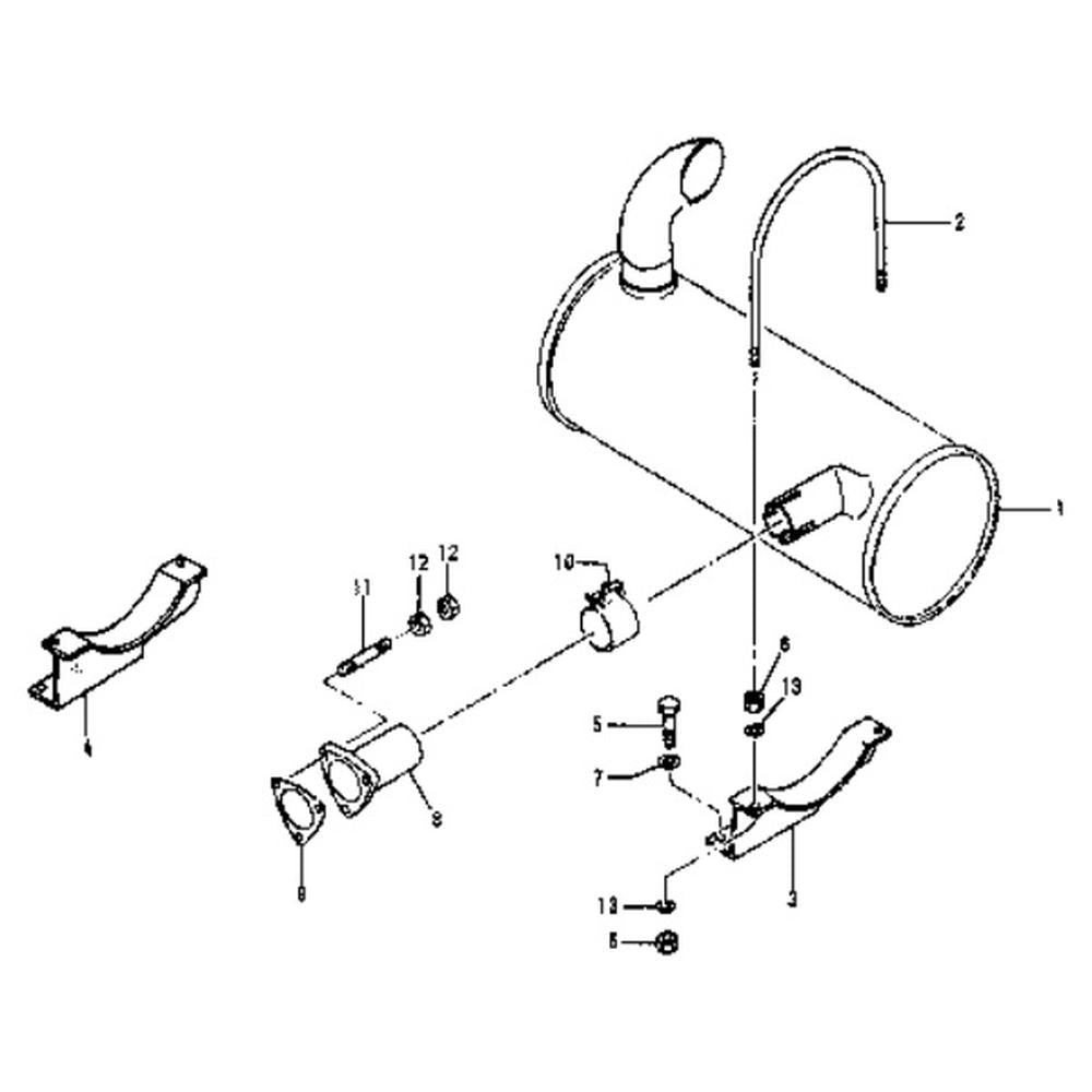 Muffler 5I7935 Fits Caterpillar 311-A 312-A 312B L