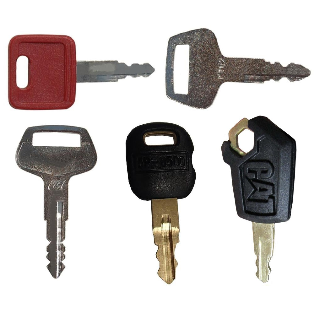 5 Pc. Heavy Equipment Key Set Fits Kato Replaces 719-10306001