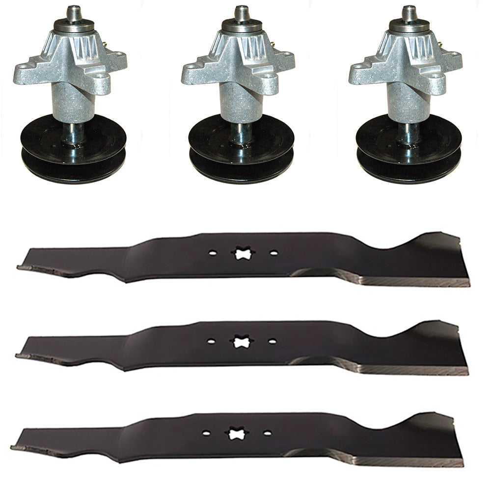Spindles & Blades Set Fits Cub Cadet Replaces 490-110-C125