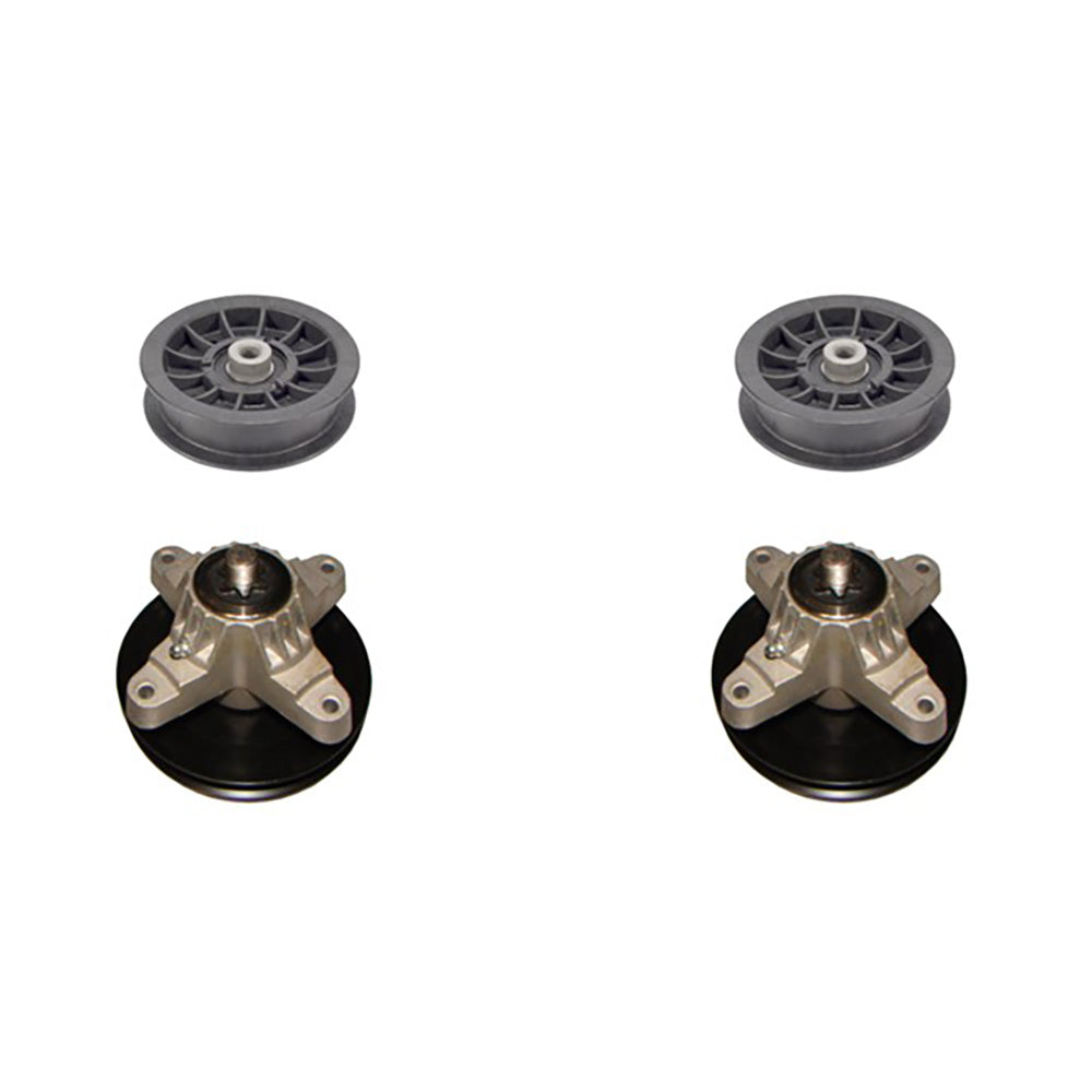 Qty 2: Spindle Assemblies With Pulleys Fits Tecumseh