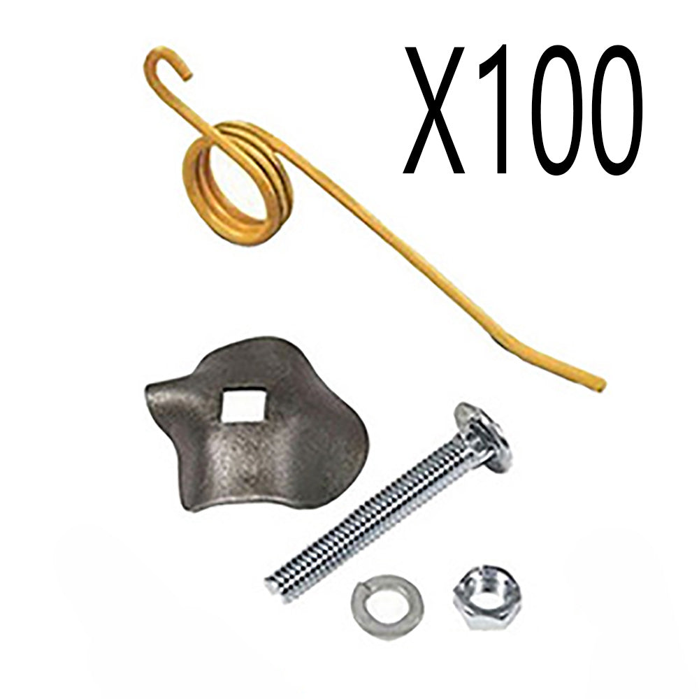 Qty 100: Hay Rake Teeth & Hold Down Clips   Fits Ford/New Holland