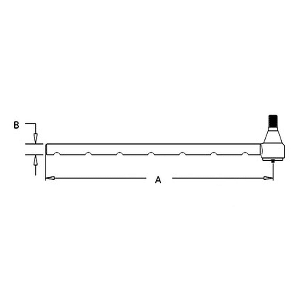Outer Left Hand Tie Rod End Fits Case IH Replaces 65082C91