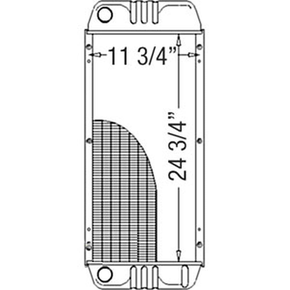 Radiator Fits Bobcat 642 642B 643 742 742B 743 6571713