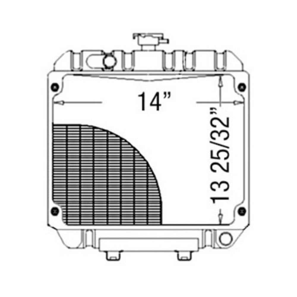 66418-58700 Radiator Fits Kubota Tractor Models B1750 B2150 14"x13.781"