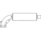 Muffler Fits B6100 B7100 D650-A D650-AH D750A Engines 1537112110 66706-54510
