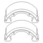 Set of Two Brake Shoe Fits Kubota B7100 B4200 B1550 B6100 B7200 B5100 B1750 B620