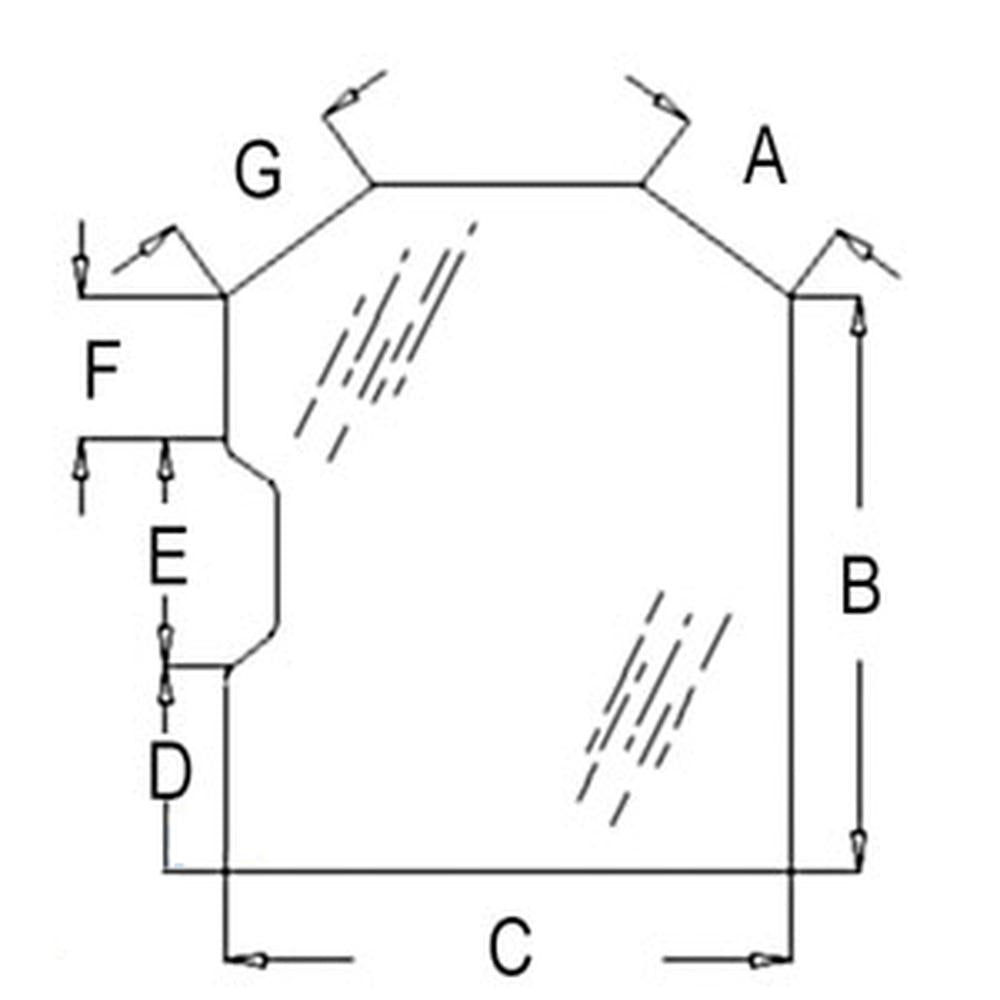 Front Door Glass Window Fits Bobcat Skid Steer S220 S250 S300 S330 A220 A300