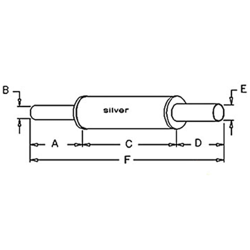 Bent Pipe 3 1/4" Shell Diameter Vertical Muffler Fits Allis Chalmers 70210081