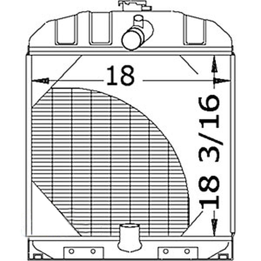 70228587 Radiator Fits Allis Chalmers WC WD WD45 Gas Tractors