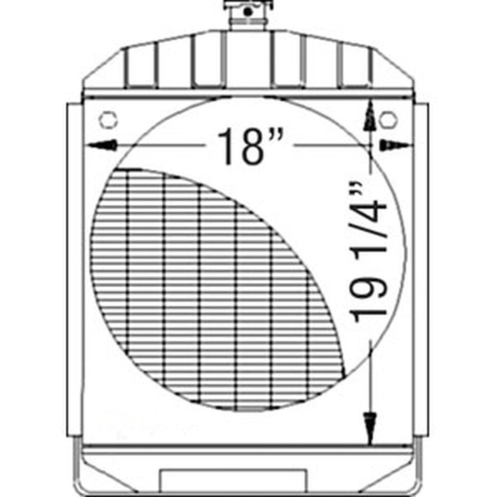 70229702 Radiator Fits Allis Chalmers Tractor D17 8 FPI Row Agco