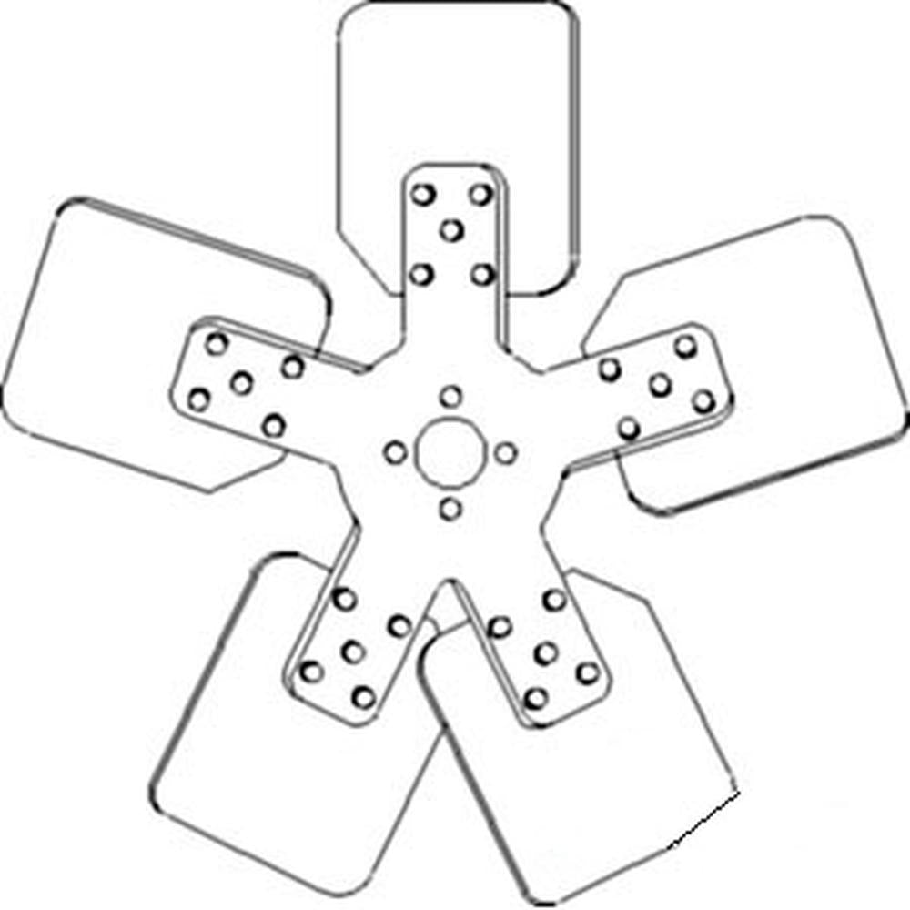 70240973V New 5 Blade Fan Fits Allis Chalmers D17 D19 WC WD45 WF 170 175