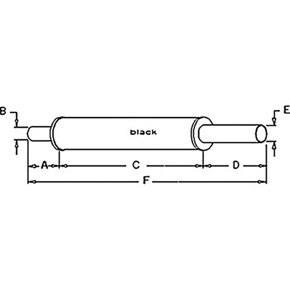70250632 New 50" Vertical Round Body Muffler Fits Allis Chalmers Tractor 190
