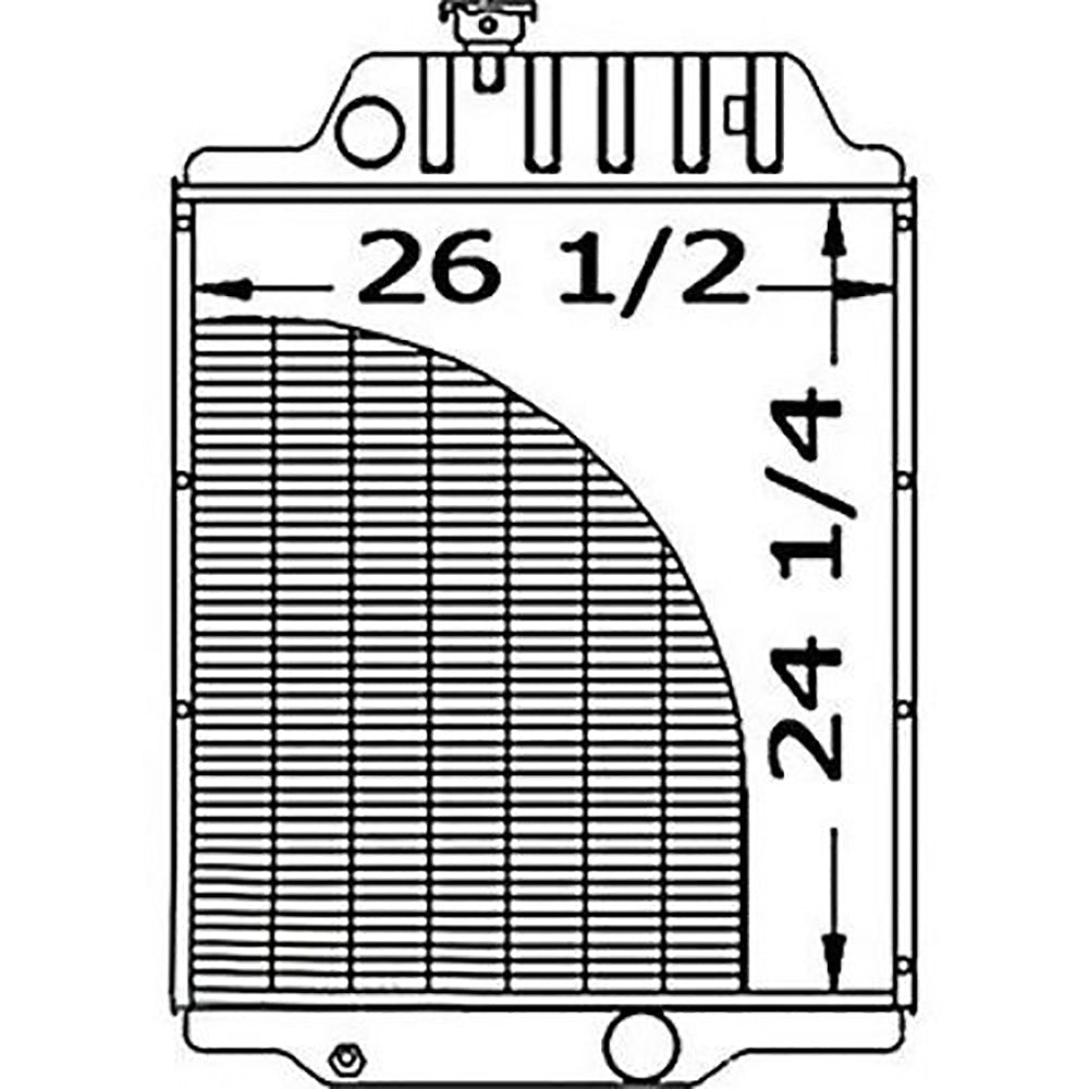 70260432 New Radiator Fits Allis Chalmers Tractor 7000