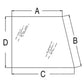 70573642 Rear Side Glass Fits Allis Chalmers Tractor 200 2100 220