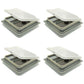 Pack of (4) Roof Vent Non-Powered with Exchange Lid - 14" White