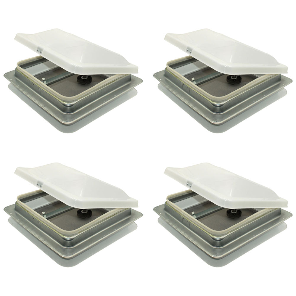 Pack of (4) Roof Vent Non-Powered with Exchange Lid - 14" White