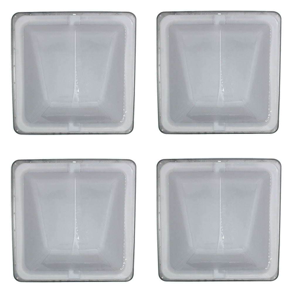 Pack of (4) Roof Vent Non-Powered with Exchange Lid - 14" White