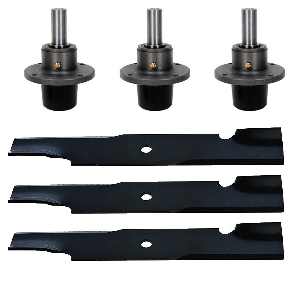 3-Spindles & Blades Kit Fits Husqvarna Replaces 539 10 60-40