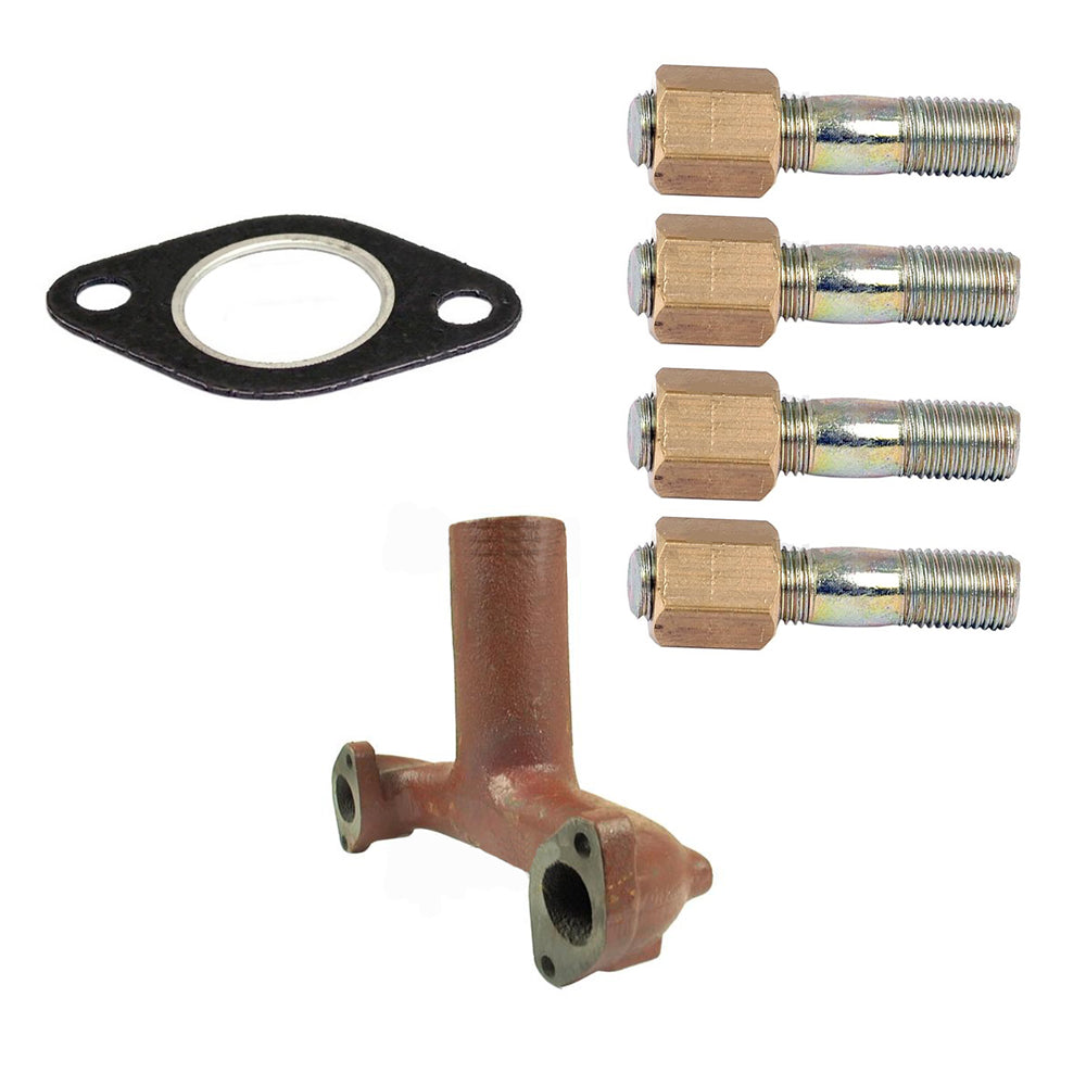 Manifold w/ Stud, Nut, & Gasket Fits Ford/New Holland Replaces 0826232