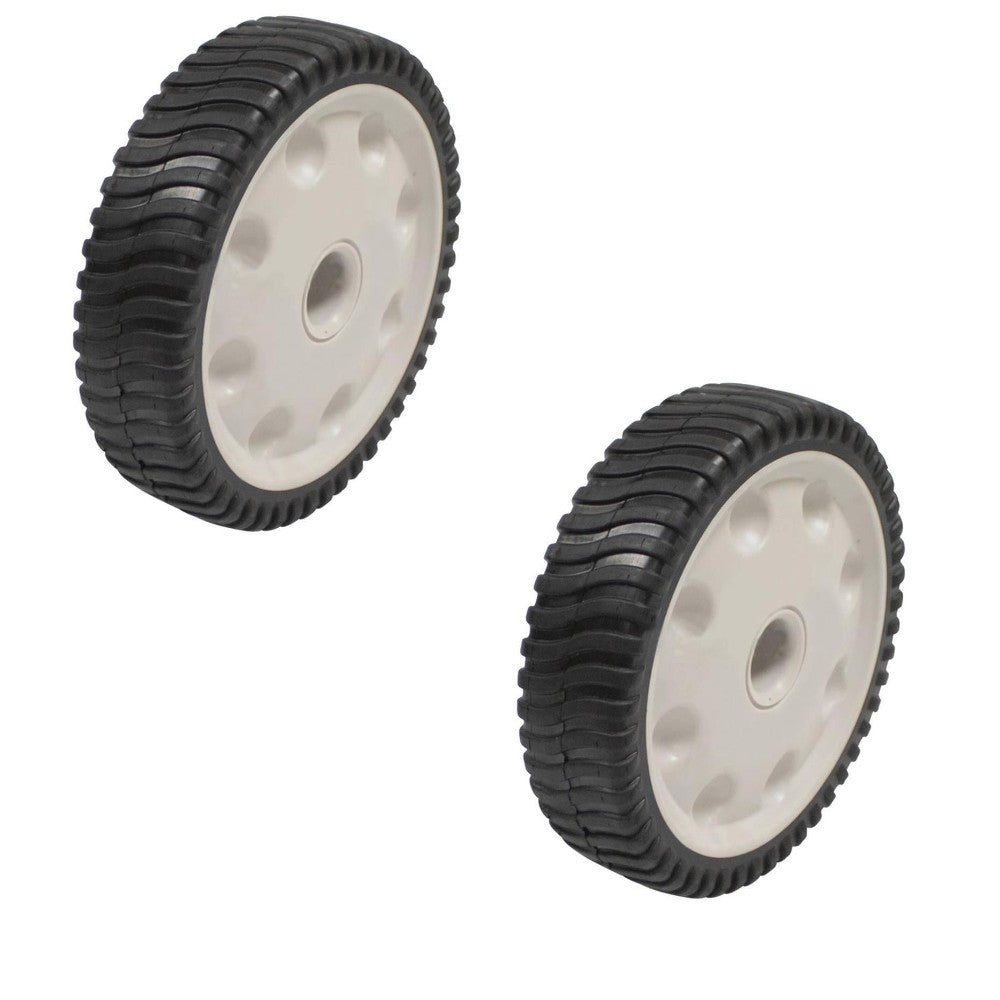 Qty 2: Front Lawn Mower Drive Wheels (Green/Gray) Fits MTD Replaces 734-04018