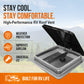 74111A-C1G1 Replacement 14" White Roof Vent w/ Smoke Colored Lid