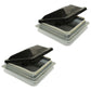 74111A-C1G1 Set of (2) Replacement 14" White Roof Vent w/ Smoke Colored Lid
