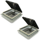 74111A-C1G1 Set of (2) Replacement 14" White Roof Vent w/ Smoke Colored Lid
